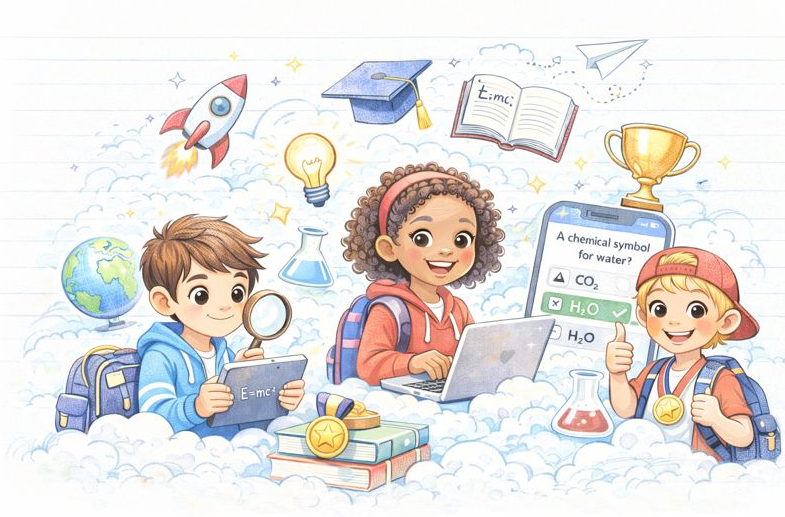 Students learning with GyaniKids